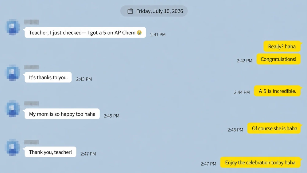 2026 AP Chemistry 5s: KIS & SSIS Student Stories
