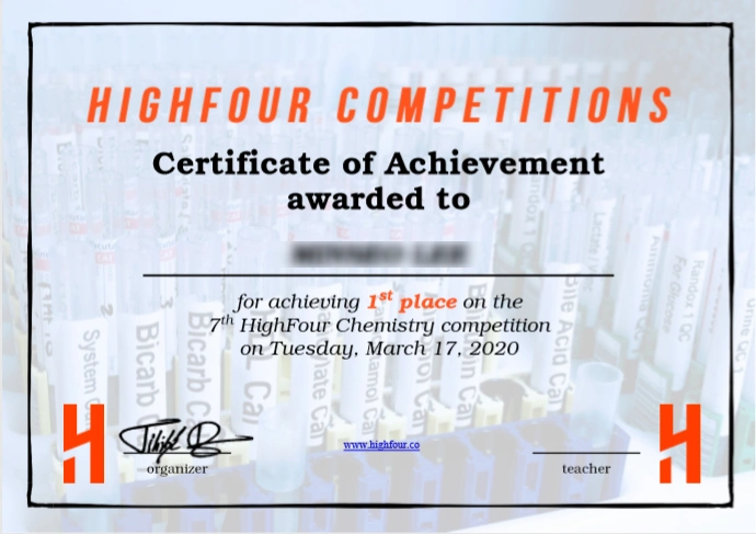 A HighFour Chemistry Competition Win and US University Costs: Southwestern University Pharmacy